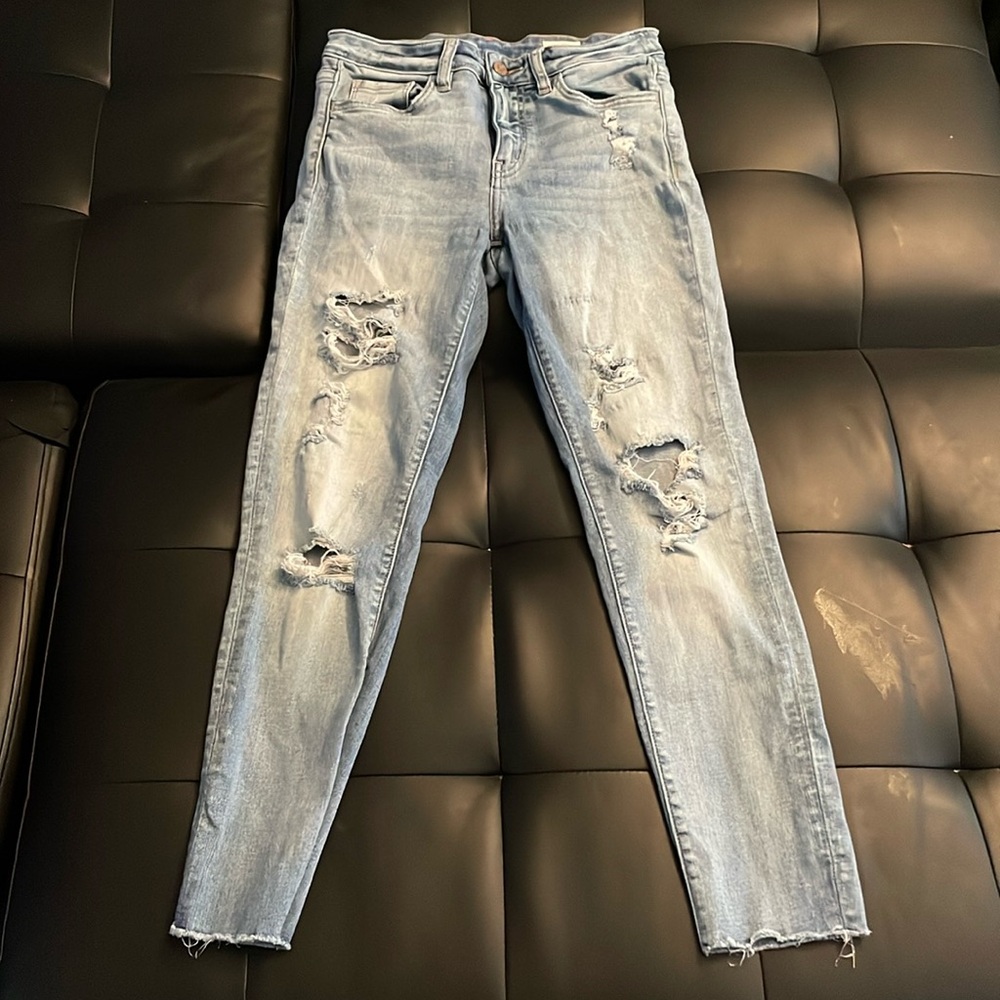 Mid rise ankle skinny